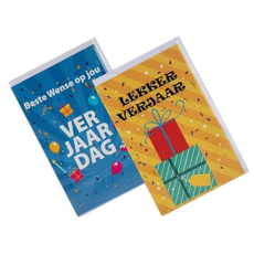 Afrikaans Birthday Greeting Card & Envelope - Male